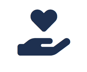 hand holding heart