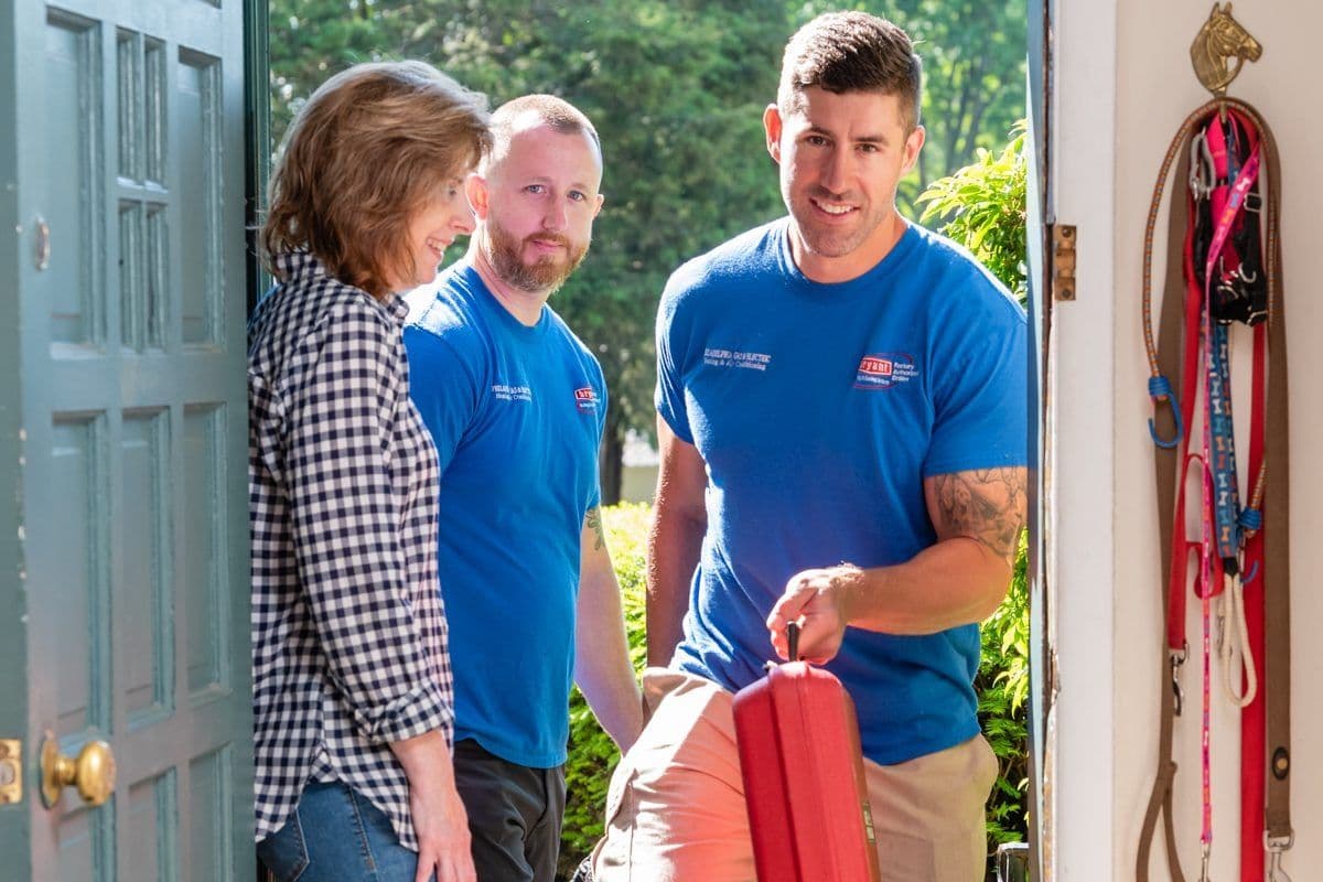 Technicians-Luke-Scott-At-Customers-Home-Philadelphia-Gas-Electric-Heating